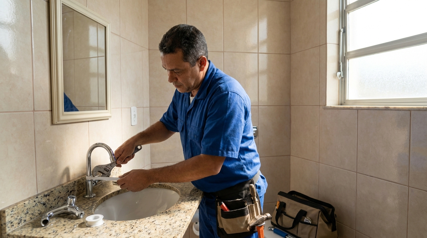 Instalação de torneira de banheiro em Vila Velha‑ES