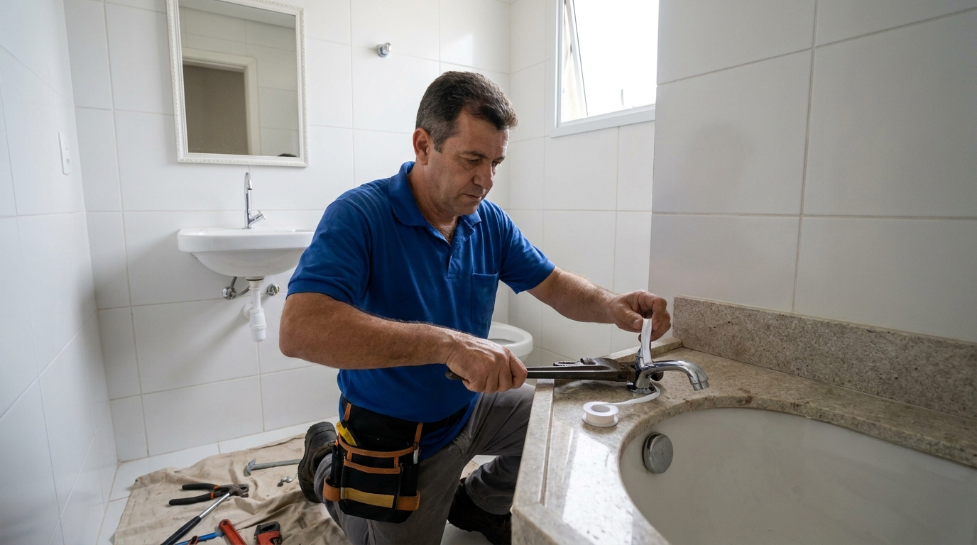 Instalação de torneira de cozinha em Vila Velha‑ES