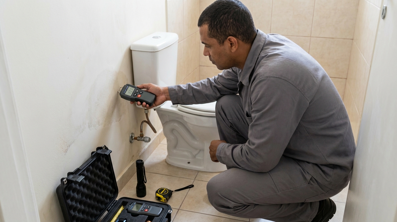 Técnico de caça vazamento em residência em Vila Velha‑ES